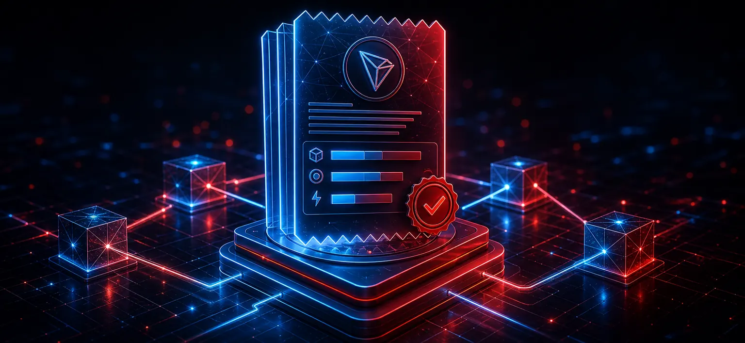 تفاصيل التكلفة: إيصالات معاملات ترون — WikiTron